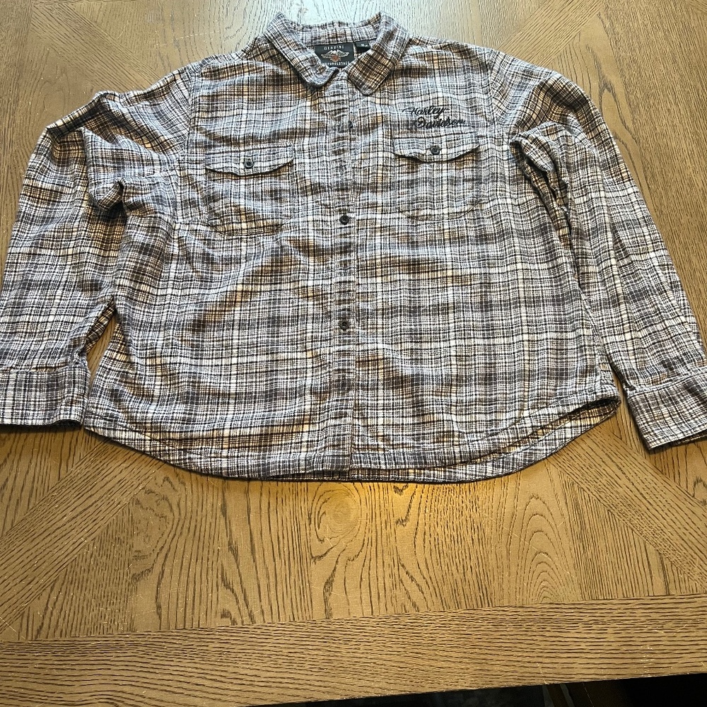 Harley Davidson long sleeved flannel 1W
